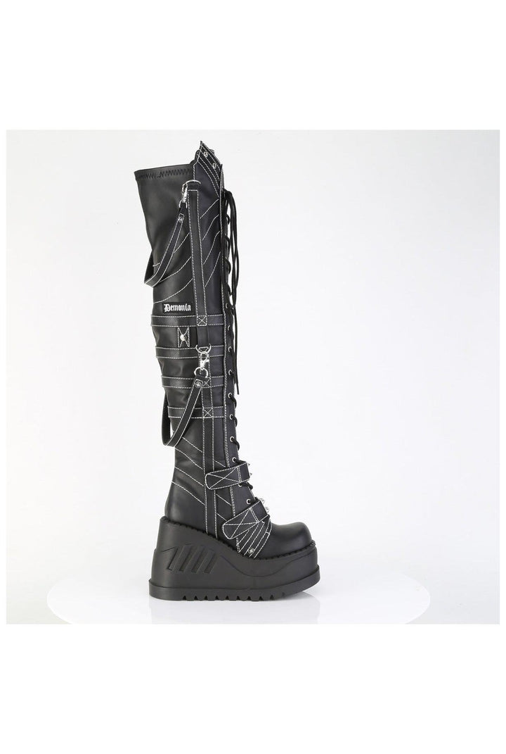 Demonia STOMP-310 Thigh Boot-Thigh Boots-SEXYSHOES.COM