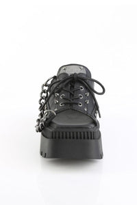 Demonia  WRATH-03 Slide in Black Vegan Leather