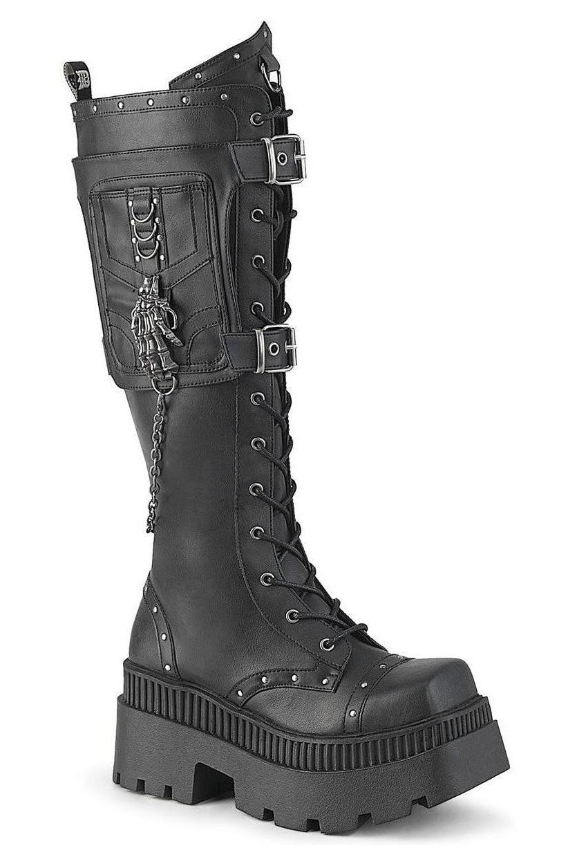 Demonia WRATH-205 Knee Boot-Knee Boots-SEXYSHOES.COM