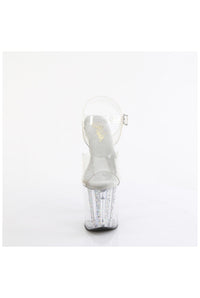 Pleaser ENCHANT-708AQUA-04 Clear Vinyl Sandal in Clear Vinyl