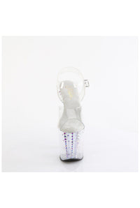 Pleaser ENCHANT-708RS-02 Clear Vinyl Sandal in Clear Vinyl