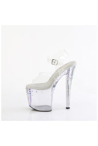 Pleaser ENCHANT-708RS-02 Clear Vinyl Sandal in Clear Vinyl