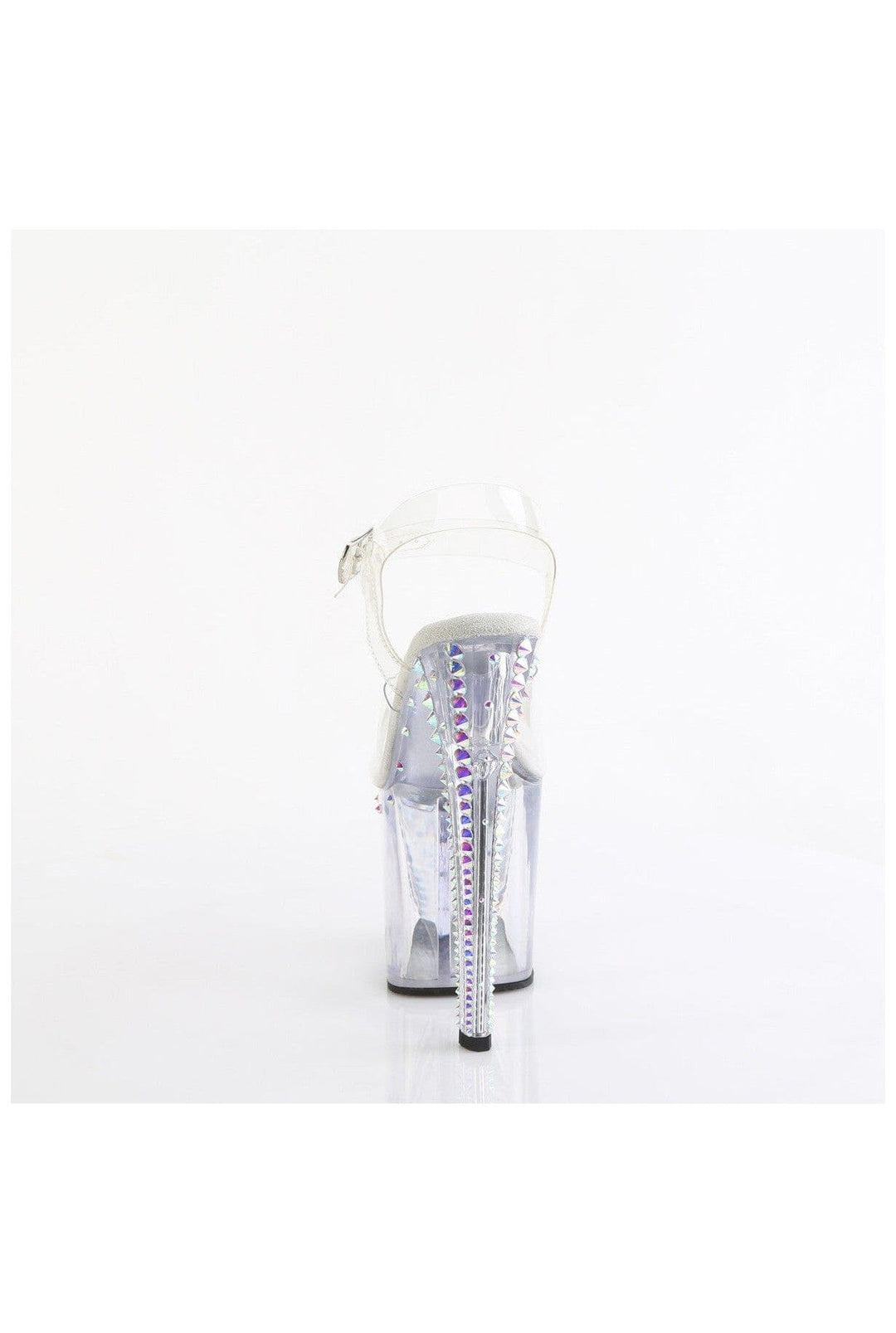 Pleaser ENCHANT-708RS-02 Clear Vinyl Sandal in Clear Vinyl