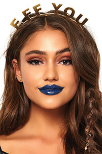 Leg Avenue Eff You Headband in Gold  from SexyShoes.com