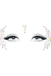 Leg Avenue Elera Adhesive Face Jewels Sticker in Clear  from SexyShoes.com