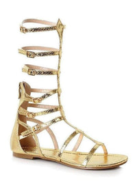 Ellie Shoes Ellie 015 ZENA Gladiator Flat Sandal in Gold Faux Leather from SexyShoes.com