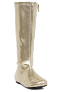 Ellie Shoes Ellie 106 AVENGE Costume Hero Boot in Gold Faux Suede from SexyShoes.com