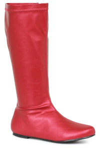 Ellie Shoes Ellie 106 AVENGE Costume Hero Boot in Red Faux Suede from SexyShoes.com