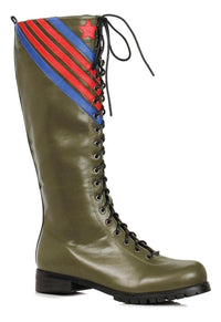 Ellie Shoes Ellie 181 DANIKA Knee High Boot in Green Faux Leather from SexyShoes.com