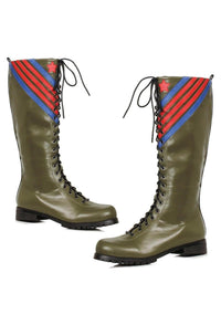 Ellie Shoes Ellie 181 DANIKA Knee High Boot in Green Faux Leather