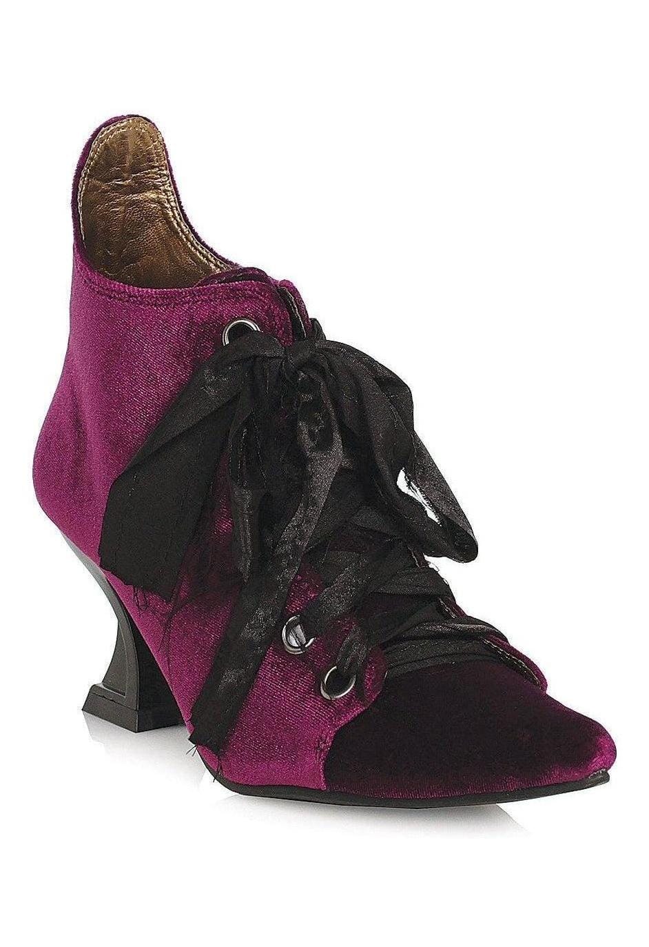 Ellie 301-CORDELIA 3" Heel Women's Velvet Witch Bootie-Ankle Shoe-SEXYSHOES.COM