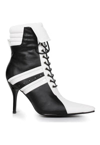 Ellie Shoes Ellie 457 Ref 4" Heel Sporty Referee Bootie in Black Faux Leather from SexyShoes.com