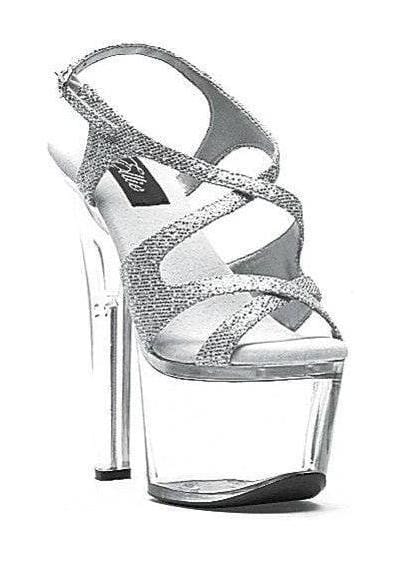 Ellie Shoes Silver Sandals Platform Stripper Shoes | Buy at Sexyshoes.com