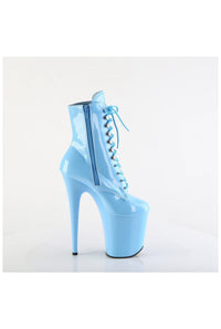 Pleaser FLAMINGO-1020 Blue Patent Ankle Boot in Blue Patent