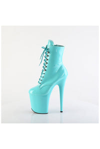 Pleaser FLAMINGO-1020 Turquoise Patent Ankle Boot in Turquoise Patent