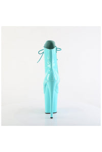 Pleaser FLAMINGO-1020 Turquoise Patent Ankle Boot in Turquoise Patent