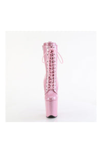 Pleaser FLAMINGO-1040GP Pink Glitter Patent Ankle Boot in Pink Glitter Patent