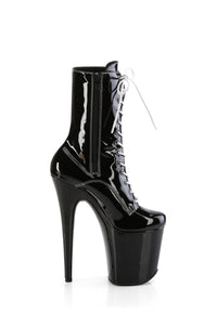 Pleaser FLAMINGO-1040TT Black Patent Ankle Boot in Black Patent