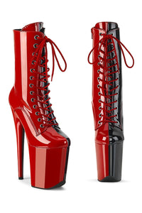 Pleaser FLAMINGO-1040TT Red Patent Ankle Boot in Red Patent from SexyShoes.com