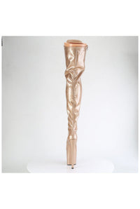 Pleaser FLAMINGO-3020GP Gold Patent Thigh Boot in Gold Patent