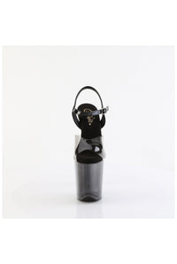 Pleaser FLAMINGO-808T-1 Black Vinyl Sandal in Black Vinyl