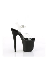 Pleaser FLAMINGO-808TGRS Clear Vinyl Sandal in Clear Vinyl