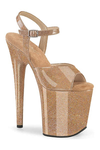 Pleaser FLAMINGO-809GP Gold Patent Sandal in Gold Patent from SexyShoes.com