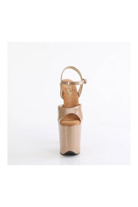 Pleaser FLAMINGO-809GP Gold Patent Sandal in Gold Patent