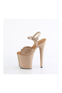 Pleaser FLAMINGO-809GP Gold Patent Sandal in Gold Patent