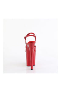 Pleaser FLAMINGO-809GP Red Patent Sandal in Red Patent
