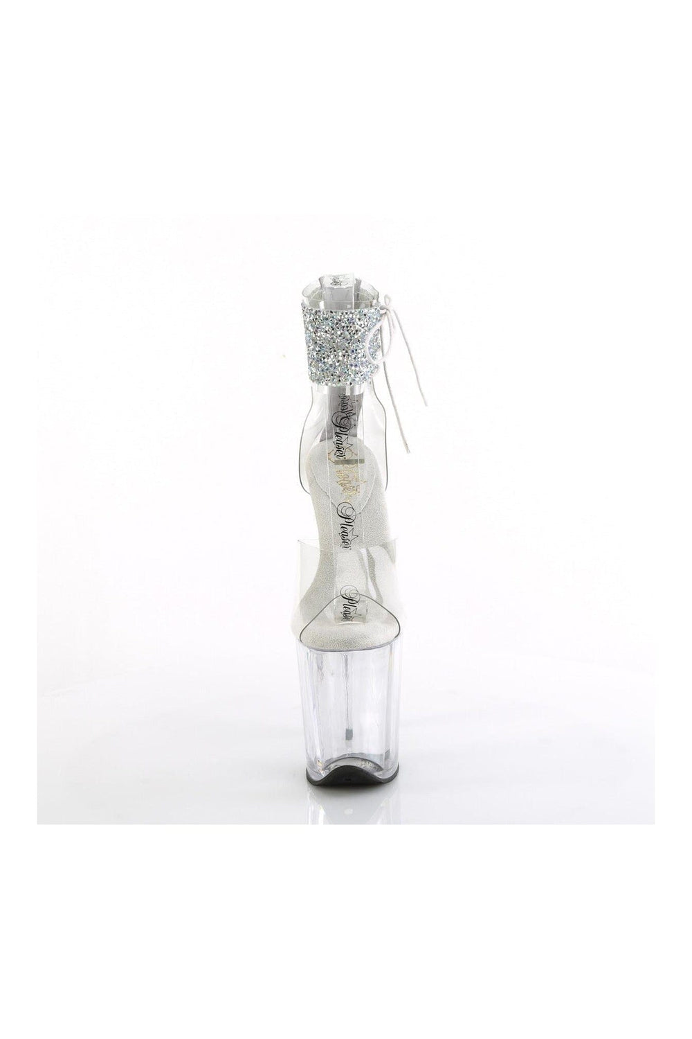 Pleaser FLAMINGO-824RS-02 Clear Vinyl Sandal in Clear Vinyl