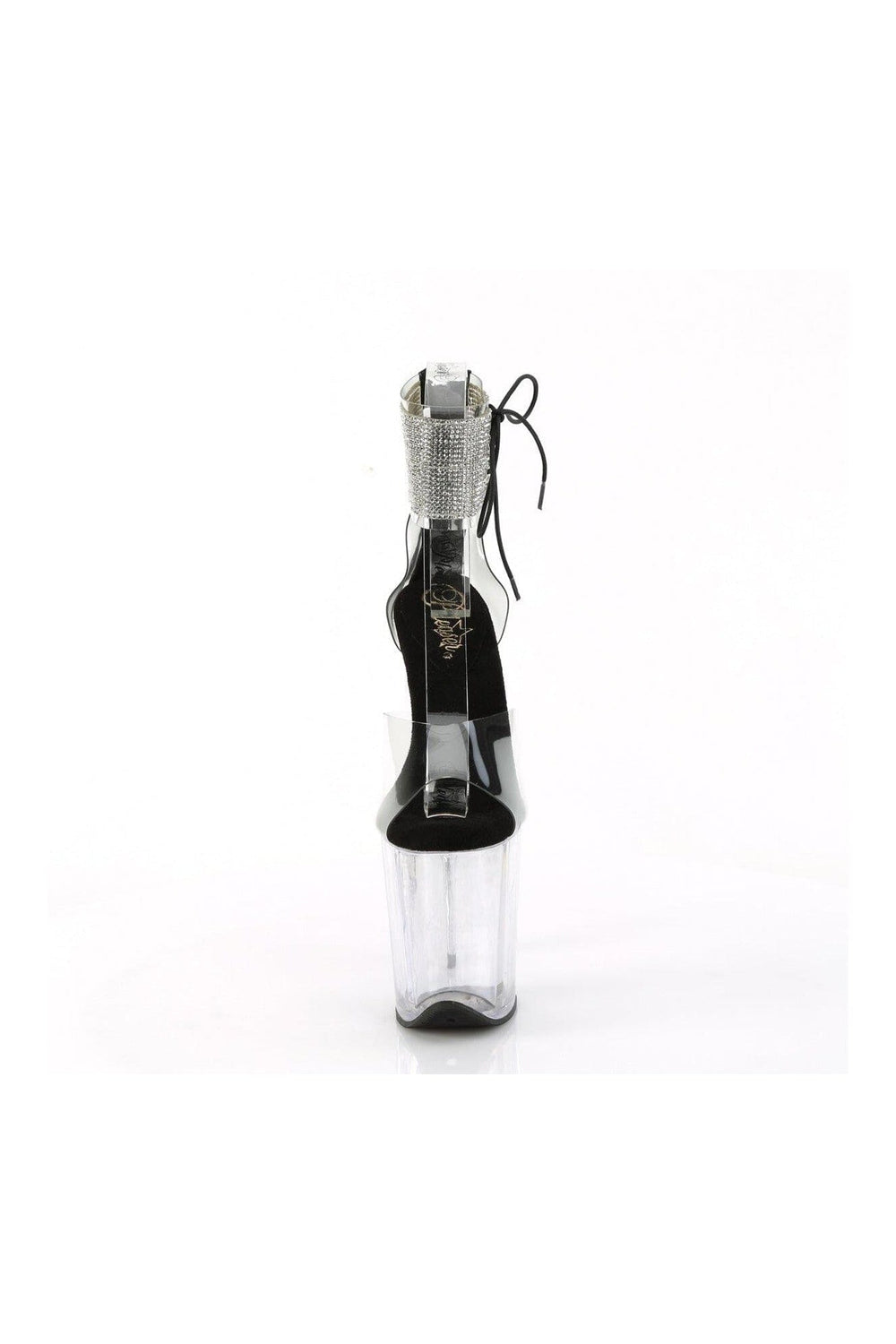 Pleaser FLAMINGO-824RS Clear Vinyl Sandal in Clear Vinyl