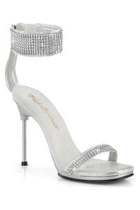 Fabulicious  CHIC-40 Sandal in Silver Faux Leather from SexyShoes.com