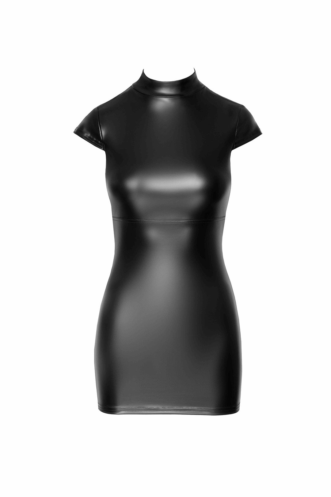 Fantasy Wetlook Mini Dress With Lace Up Back-Edgy Dresses-SEXYSHOES.COM