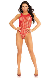 Industrial Net Snap Crotch Tank Bodysuit-Bodysuits-SEXYSHOES.COM