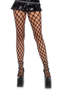 Leg Avenue Jumbo Pothole Net Tights in Black  from SexyShoes.com