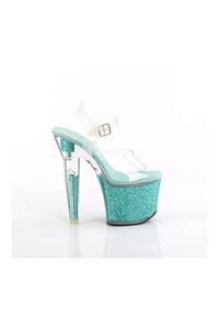 Pleaser LOVESICK-708SG Clear Vinyl Sandal in Clear Vinyl