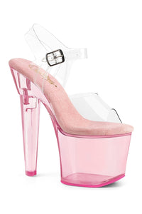 Pleaser LOVESICK-708T Clear Vinyl Sandal in Clear Vinyl from SexyShoes.com
