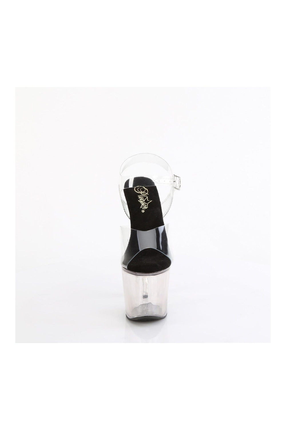 Pleaser LOVESICK-708T Clear Vinyl Sandal in Clear Vinyl