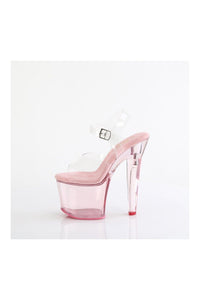 Pleaser LOVESICK-708T Clear Vinyl Sandal in Clear Vinyl