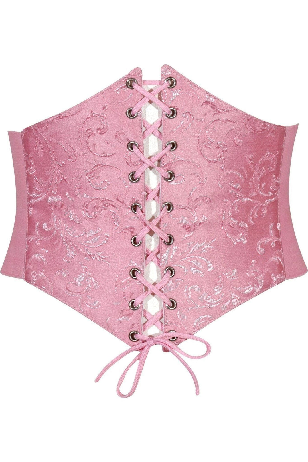 Lavish Lt Pink Brocade Corset Belt Cincher-Waist Cinchers-SEXYSHOES.COM