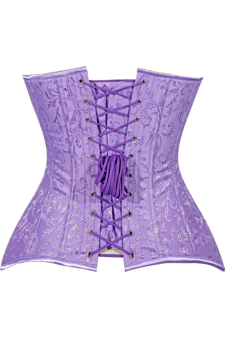 Daisy Corsets Lavish Lt Purple Brocade Overbust Corset W/Busk Closure in Purple