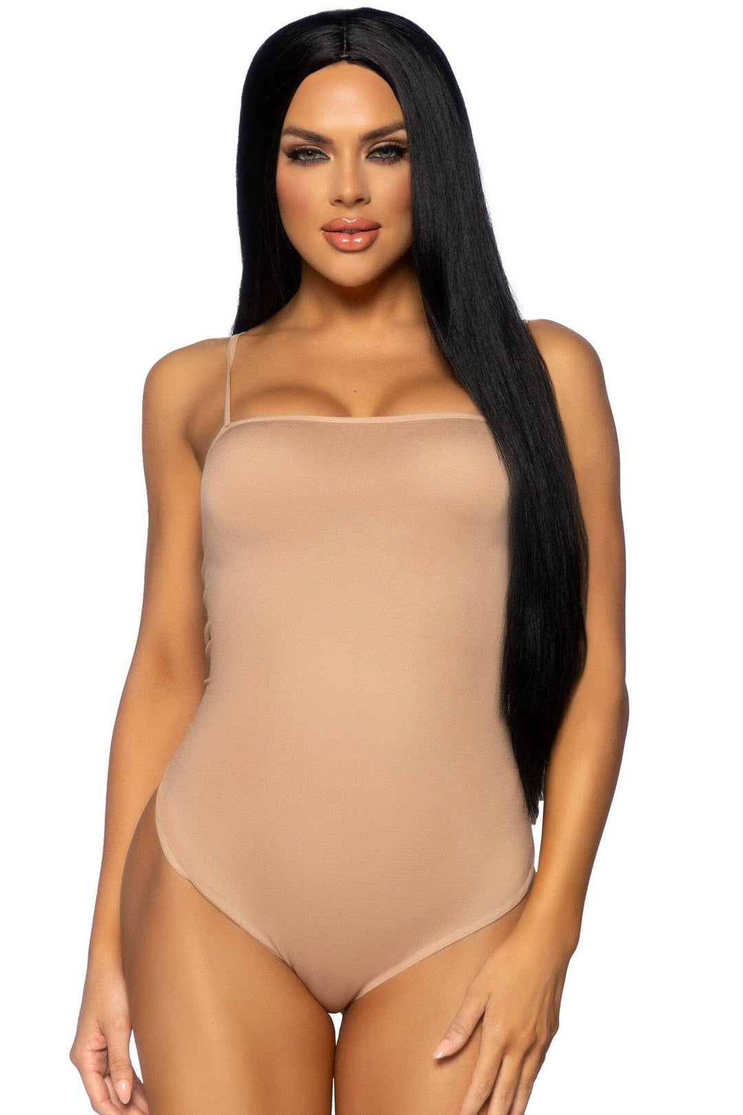 Leg Avenue Long straight center part wig in Black  from SexyShoes.com