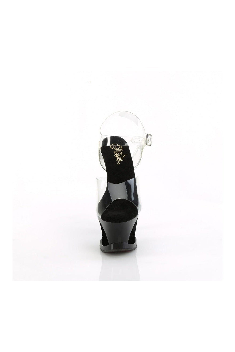 Pleaser MOON-708DIA Clear Vinyl Sandal in Clear Vinyl