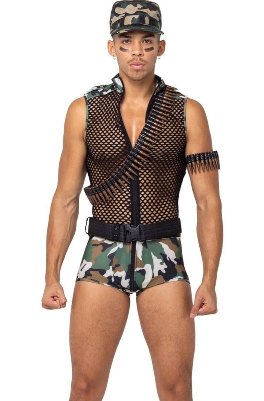 Men's 3PC Sergeant Stud Army-Uniformed Costumes-SEXYSHOES.COM