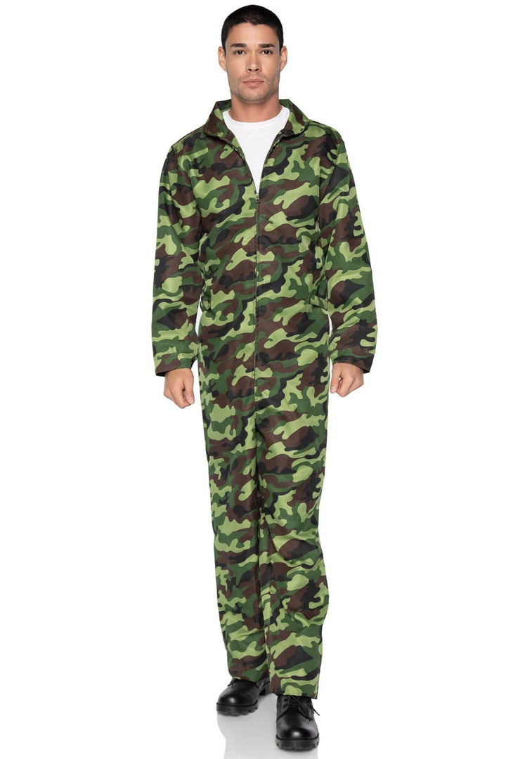 Men's Camo Jumpsuit-Uniformed Costumes-SEXYSHOES.COM