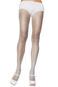 Leg Avenue Nylon Fishnet Pantyhose in White  from SexyShoes.com