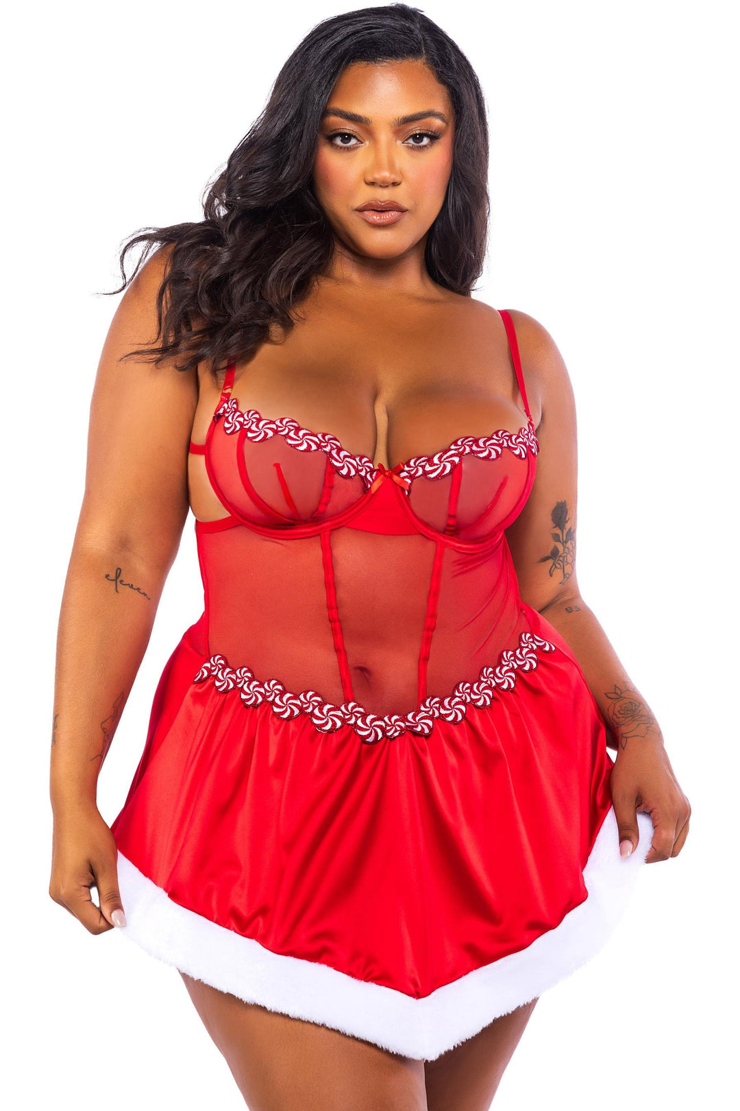 Peppermint Kiss Babydoll-Babydolls-SEXYSHOES.COM