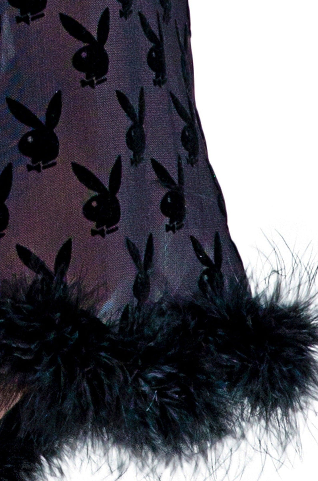 Playboy Bunny Noir Robe - SEXYSHOES.COM