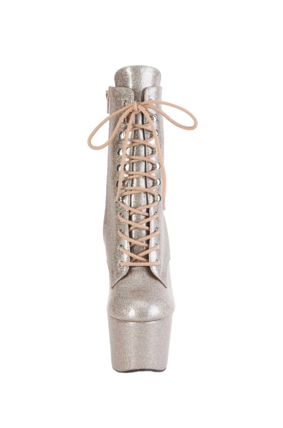 Pleaser  ADORE-1020GP Ankle Boot in Nude Patent
